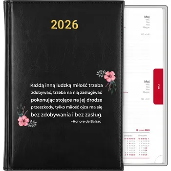 Kalendář Knižkový kalendář 2026 A5 černý