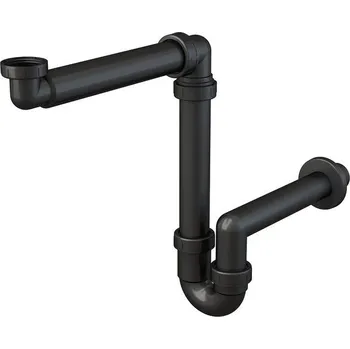 Sifon Alcadrain Prostorově úsporný umyvadlový sifon 5/4", černý A434-ECO