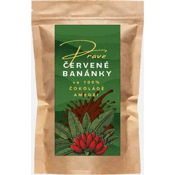 Čokoláda Amedei Pravé červené banánky ve 100% čokoládě Indie ZLEVNĚNO