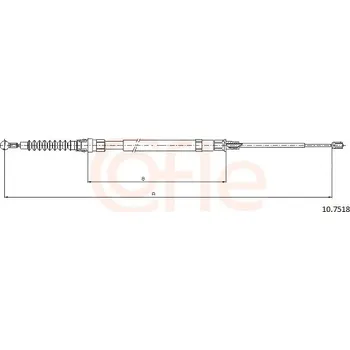 Auto-moto Tažné lanko, parkovací brzda COFLE (10.7518)