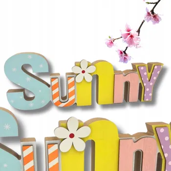 Obraz Nápis Slunečné jaro stojící 30x10x2 cm