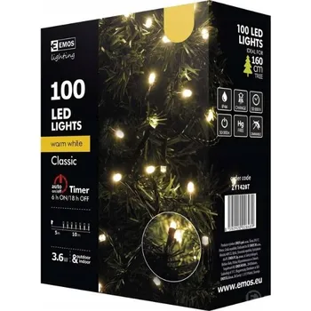 Vánoční dekorace Vánoční osvětlení na stromeček Emos uvnitř 15 m 51 - 100 světel