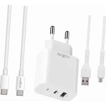 Rychlá nabíječka 30W se 2 vstupy a USB-C kabely pro Samsung Galaxy M15 5G