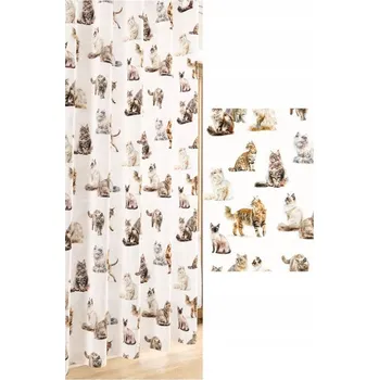 Zasłona Koty Zvířata Pro Kluky Holky Měkký S Páskou š. 110x270