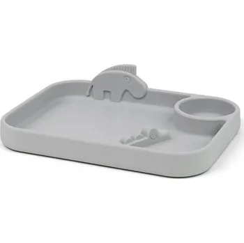 Talíř Talířek Done By Deer šedý silikonový