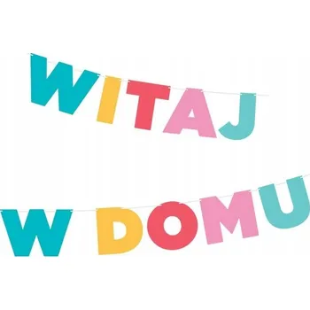 Baner Girlanda VÍTEJ DOMA Baby Shower 210 cm