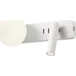 Redo 01-2991 - LED Nástěnné svítidlo OASIS LED/3W/230V+1xG9/10W USB CRI 90 bílá