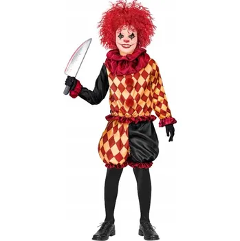 Karnevalový kostým Kostým Hororový Klaun - Kostým Klauna na Halloween pro Chlapce, Velikost 158