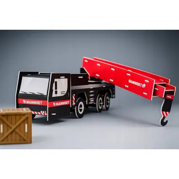 3D puzzle Mammoet Crane – Jeřáb 3D Puzzle s pohyblivým ramenem | Model 3-osý |