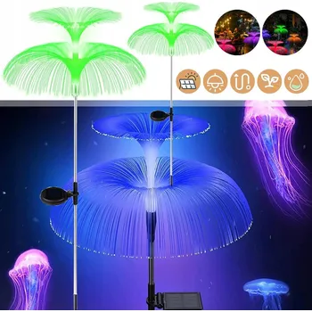 Venkovní osvětlení 2 KS LAMPY SOLARNE DO OGRODU VENKOVNÍ, VODOTĚSNÉ LED SOLÁRNÍ LAMPY