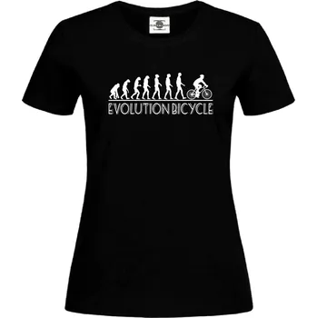 Dámské tričko Tričko Evolution Bicycle Druh: Dámské, Barva: Černá, Velikost: L