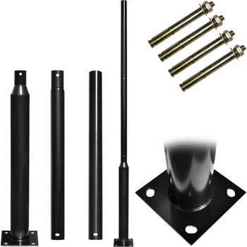 Venkovní osvětlení Osvětlovací sloupek Sayus černý solární 280 cm 75 mm