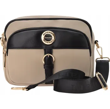 Kabelka Béžová polyester taška kabelka přes rameno Monnari