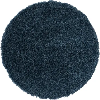 Koberec Kusový koberec My Shaggy dunkelblau kruh, 100x100 (průměr) kruh, modrá, chodba / předsíň, My Flair - 1 rok na vrácení + DOPRAVA ZDARMA k Vám i zpět