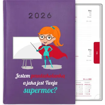 Kalendář Knihový kalendář 2026 A5 fialový