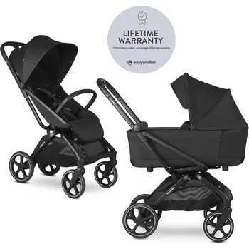 Kočárek pro psa EASYWALKER Kočárek kombinovaný Rockey L Pure Black