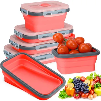 Svačinový box De Gusto Skládací silikonové dózy 4 ks