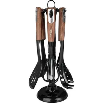 Sada kuchyňského náčiní Masterpan Sada kuchyňského náčiní s dřevěným efektem a stojanem – 7 ks