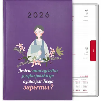 Kalendář Knihový kalendář 2026 A5 fialový