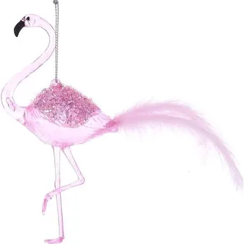 Vánoční dekorace KURT ADLER Vánoční ozdoby - plaměňák, růžový