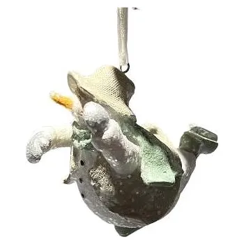 Vánoční dekorace EXNER Ozdoba sněhulák na bruslích