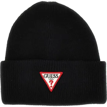 Čepice Dámské Zimní čepice GUESS BEANIE PATCH TRIANGOLO AW5234VIS01-BLA – Černá M