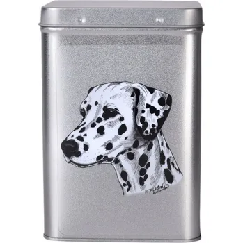 Dóza na potraviny Plechová dóza s obrázkem psa plemene dalmatin