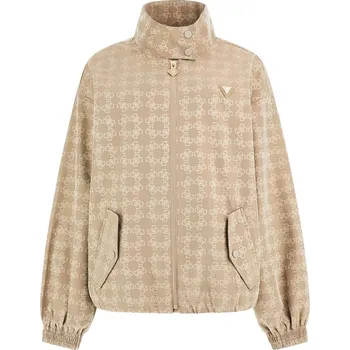 Dámská Přechodná bunda GUESS 4G LOGO FULL ZIP V4BQ24WGLW2-F8LD – Hnědá S