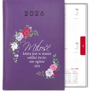 Kalendář Knihový kalendář 2026 A5 fialový