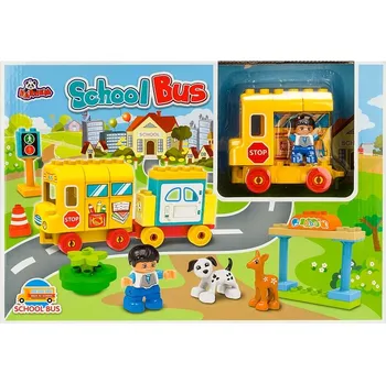 ostatní stavebnice Stavebnice stavebnice školní autobus 39 dílů 3 figurky