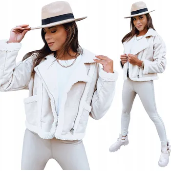 Moto bunda Dámská kožená bunda s podšívkou z ovčí kůže, vel M