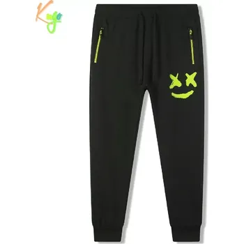 Chlapecké tepláky Kugo FT7053 tmavě modré / signální aplikace