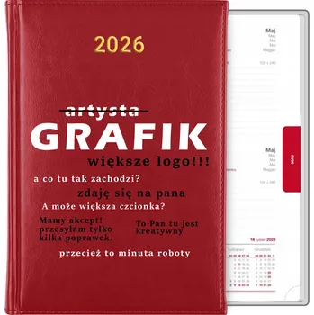 Kalendář Knižní kalendář 2026 A5 červený