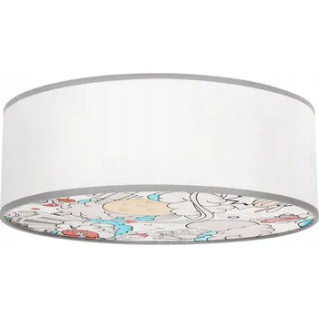 KIDDY stropní svítidlo 38 cm bílé 2x40W E27 stínidlo bílé s šedým lemem