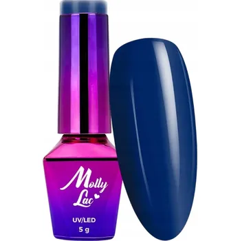 Přípravek na nehty Hybridní lak MOLLYLAC 5g Nailmatic End of Silence Tmavě modrý Č. 328