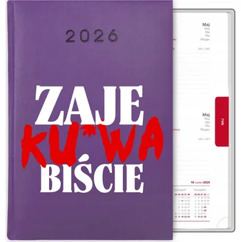 Kalendář Knihový kalendář 2026 A5 fialový