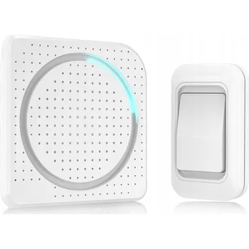 Domovní zvonek Bezdrátový vodotěsný zvonek 230V bílý E602A