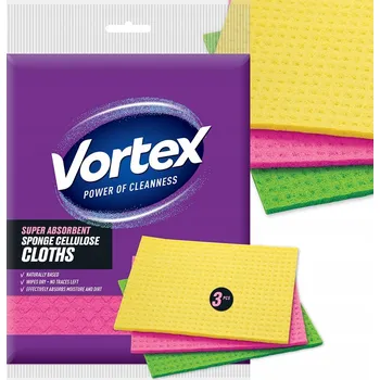 Utěrka Vortex Houbičkové utěrky, savé, antibakteriální, 3 kusy