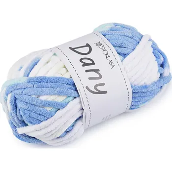 Příze Pletací žinylková příze Dany 100 g Varianta: 3 modrá jemná mint, Balení: 1 ks