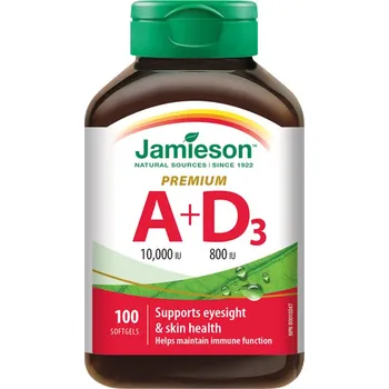 JAMIESON Vitamíny A+D 10000/800 IU Premium cps.100