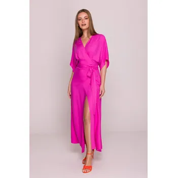 Dámské oblečení Dlouhé zavinovací šaty Stylove S406 lila EU velikost: M