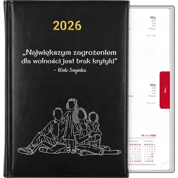 Kalendář Knižkový kalendář 2026 A5 černý