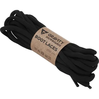 Tkaničky do bot Tkaničky Gravity Boot Laces black 250 cm - Odesíláme do 24 hodin
