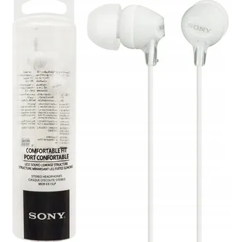 Sluchátka UNIVERZÁLNÍ ŠPUNTY DO UŠÍ DRÁTOVÁ SLUCHÁTKA SONY MDR-EX15LP 3,5mm