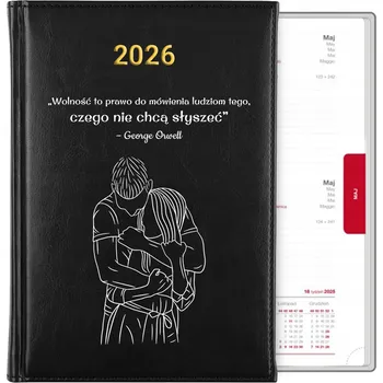 Kalendář Knižkový kalendář 2026 A5 černý