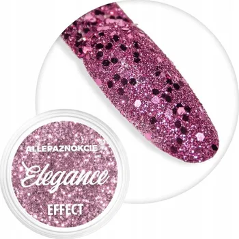 Prášek na nehty Ozdoby Na Nechty ALLEPAZNOKCIE 1g Elegance Effect Růžový Č.10
