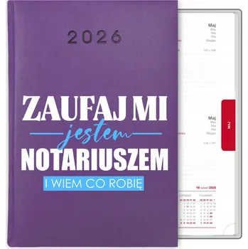 Kalendář Knihový kalendář 2026 A5 fialový