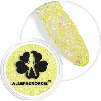 Prášek na nehty Ozdoby Na Nechty ALLEPAZNOKCIE 2g Shine Neon Lemon Žlutý Č.07
