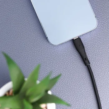 Datový kabel F-ENERGY C346 kabel Type C to Lightning PD 3A 27W Silicone 1 m černý
