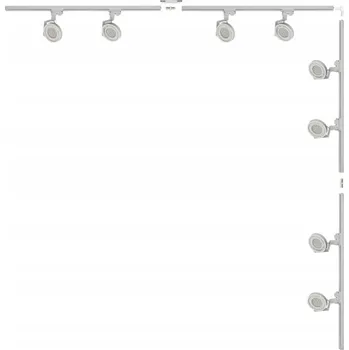 Bodové svítidlo Lištový systém 2x2m bílý set s reflektory 1-fázový 3591 Zuma Line